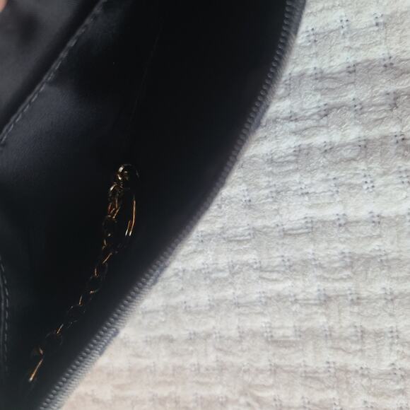 Dooney & Bourke Gray Black Canvas Leather Wristlet Signature DB Logo - Picture 8 of 11